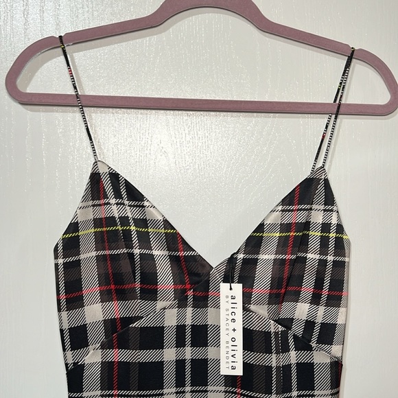 ALICE+OLIVIA SATIN MIDI DRESS - Picture 3 of 16